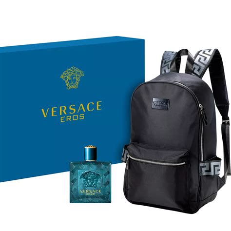 versace perfume mens|Versace men's perfume with backpack.